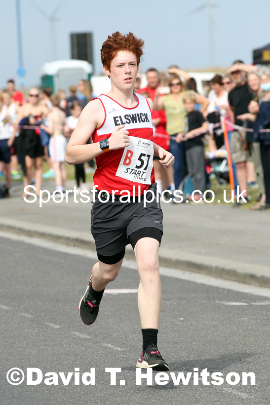 Boys under-15s 2021 Northern 6 and 4 Stage and Young Athletes Road Relays, Redcar. Photo: David T. Hewitson/Sports for All Pics